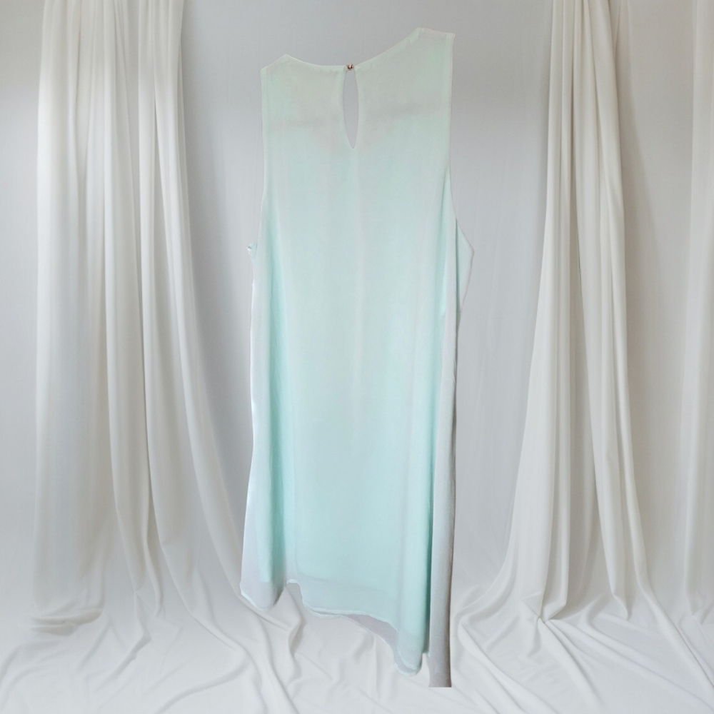 Ya Los Angeles Mint Green Dress with White Lace Overlay - Picture 2 of 3